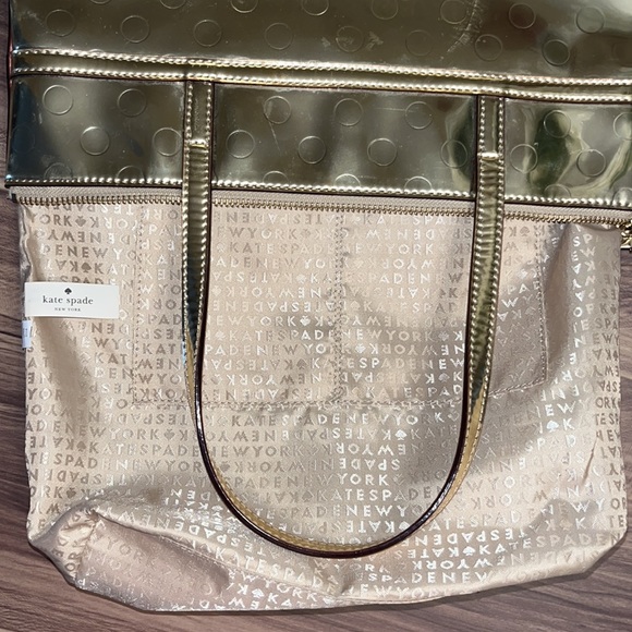 KATE SPADE JERILYN CAMILLIA STREET SMALL GOLD TOTE BAG - Picture 8 of 16